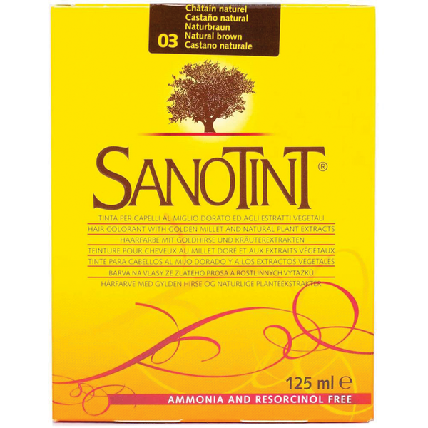 Sanotint Permanent Hair Color Kit Natural Brown #03 125 mL