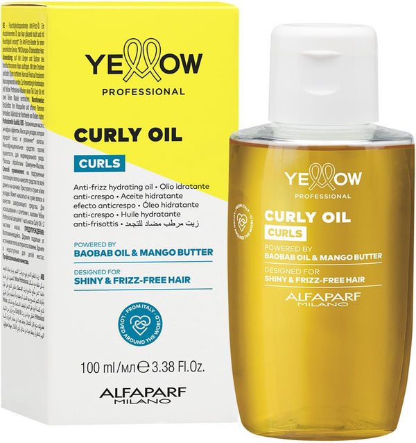 Yellow Curls Oil Lightweight Hair Oil with Baobab Oil and Mango Butter 100 ml