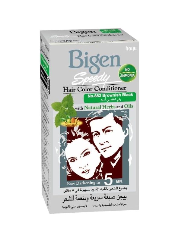 Bigen Black Brown 882 Fast Hair Color Treatment with Six Herbal Extracts
