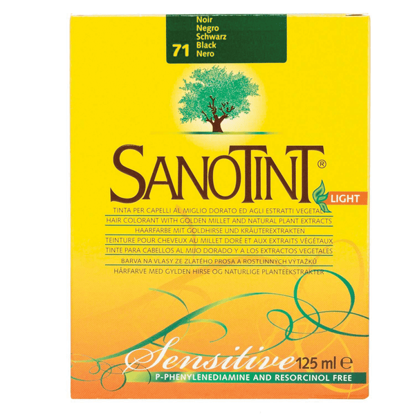 Sanotint Sensitive Hair Dye Kit, Black #71, Natural Extracts, 125 mL