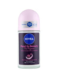 Nivea Pearl & Beauty Roll-On Deodorant, Alcohol-Free, Black Pearl Extract, 50 ml