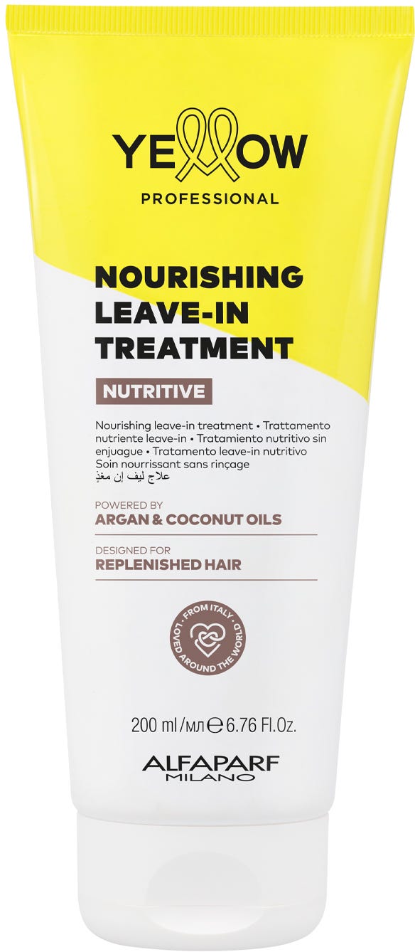 Yellow Nutritive Leave-In Conditioner Cream Argan & Coconut Oils Dry Hair 200 ml