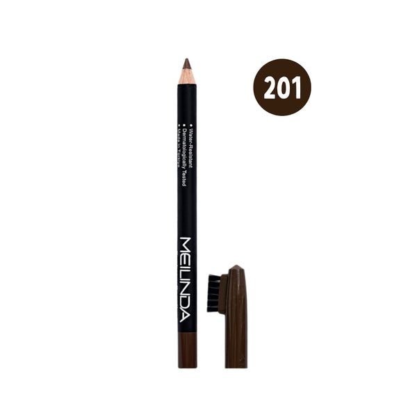 Melinda Eyebrow Pencil 201 with Built-In Brush, Smudge-Proof Formula