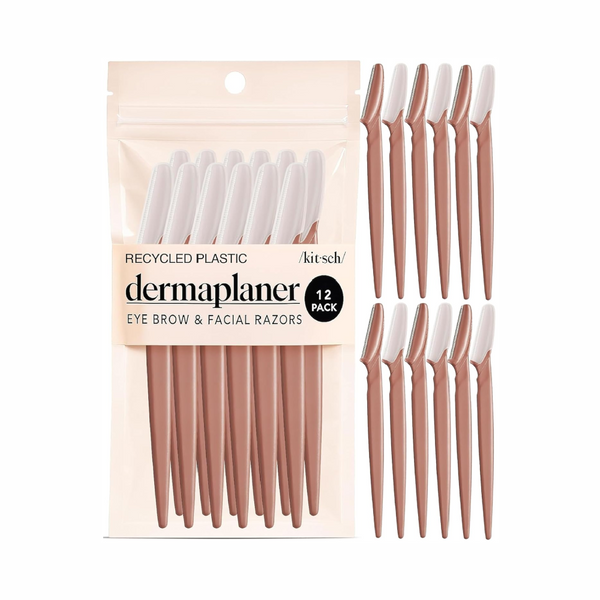 KITCH Dermaplaning Facial Razors, Exfoliating Blades, 12-Piece Set