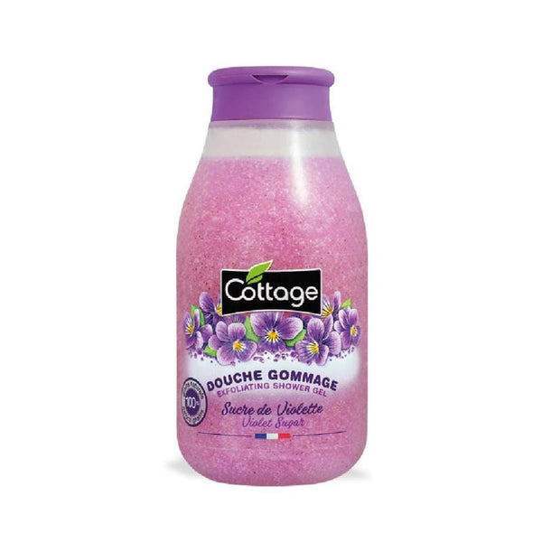 Cottage Gentle Exfoliating Shower Gel Violet Sugar pH-Neutral Formula 270 ml