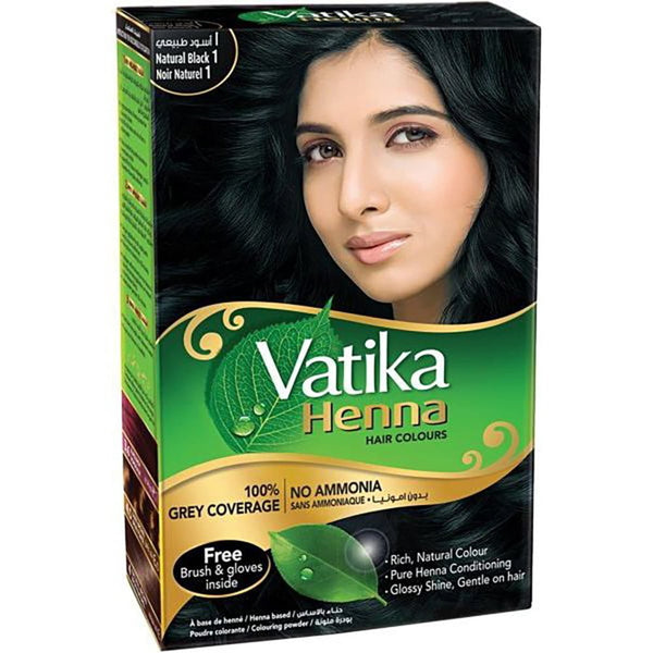 DABUR AMLA Vatika Henna Hair Colour No. 1 Natural Black Ammonia-Free