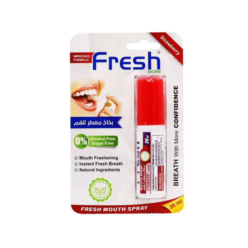 Fresh More Strawberry Mouth Freshener Spray, Fresh Breath Flavor, 20ml