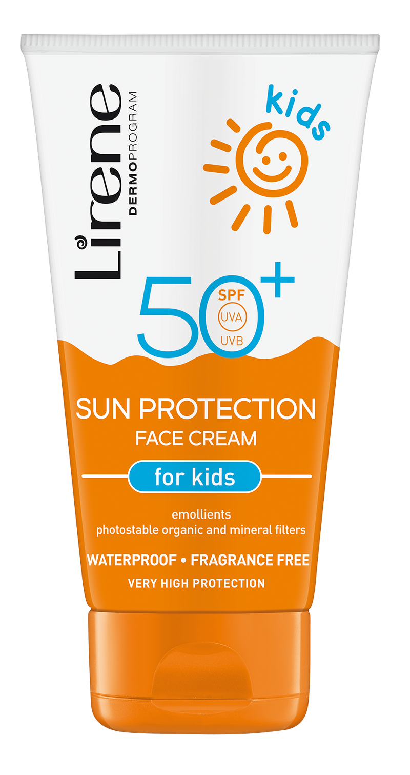 Lirene Kids Sun Protection Face Cream SPF 50 Waterproof Fragrance-Free 50ml