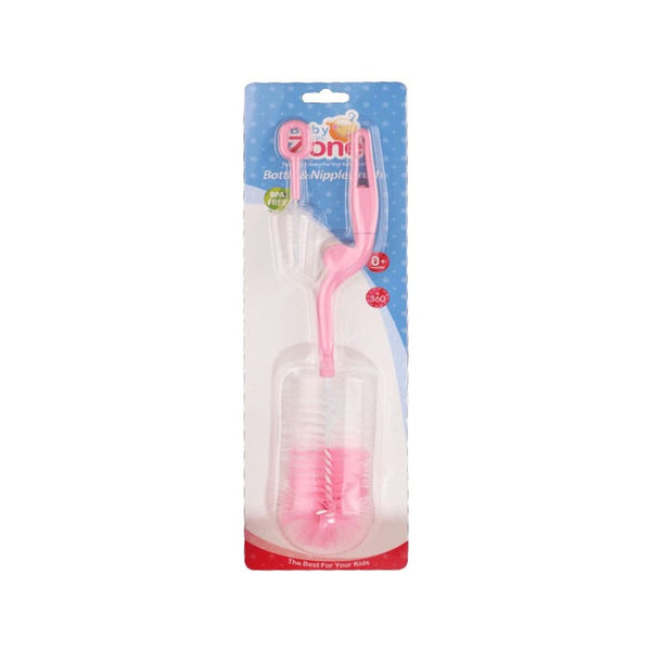 Baby Zone 2-in-1 Bottle & Nipple Cleaning Brush Set 360 Rotation, 2 Pieces