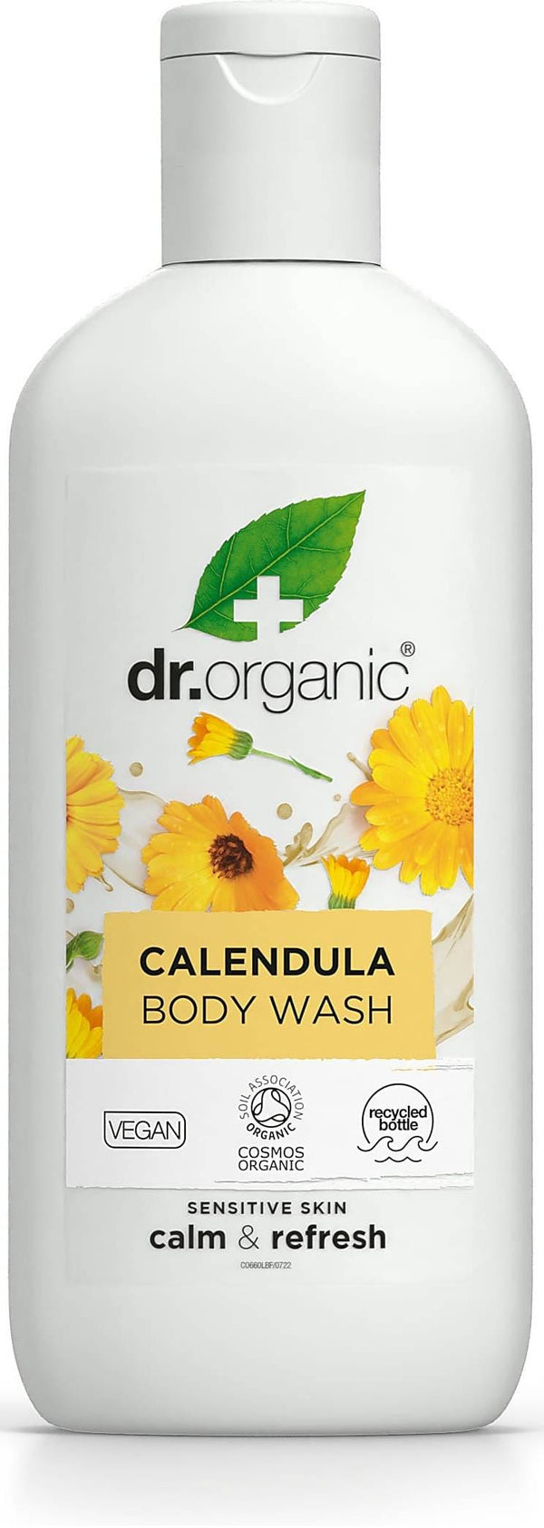 Dr Organic Calendula Body Wash Fragrance-Free Aloe Vera 250 ml