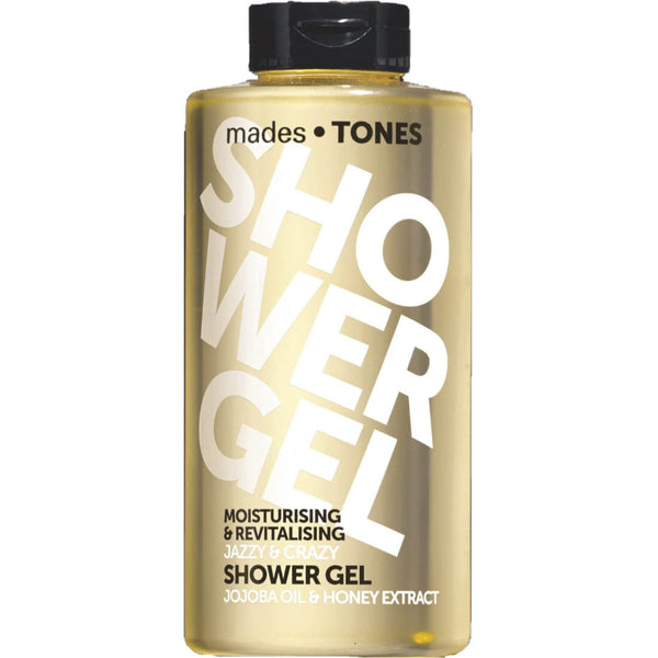 Mades Tones Shower Gel Jazzy & Crazy Moisturising Jojoba, Avocado & Almond Oils Honey Extract 500ml