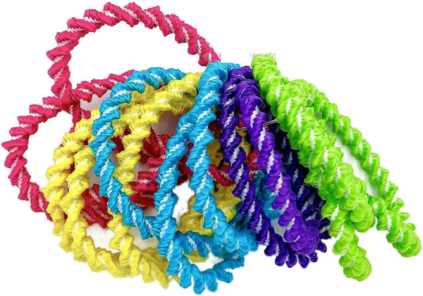Glitters Spiral Stretch Hair Ties, Colorful Elastics, 15 Pieces #GLT2488