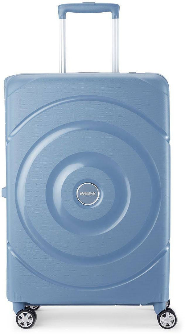 American Tourister Circurity 68cm Hardside Spinner Luggage, Polypropylene, TSA Lock, Azure Grey