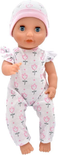 Dolls World 38cm Deluxe All Vinyl Drink and Wet Doll with Crying Function and Reusable Nappies