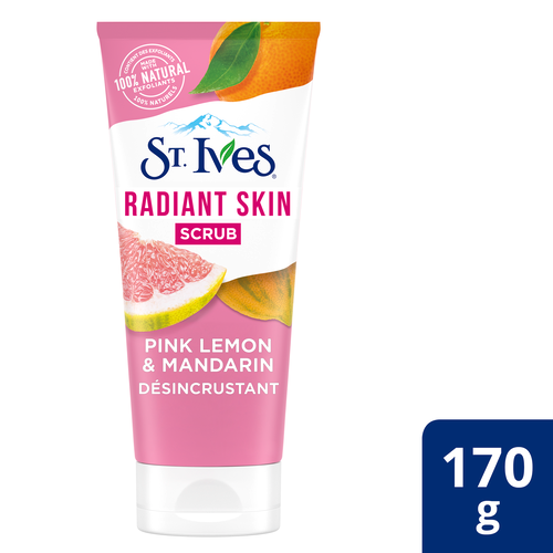 Stives Even Bright Lemon & Mandarin Exfoliating Facial Scrub, Moderate Exfoliation, 170 gm