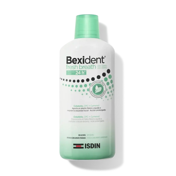 ISDIN Bexident Fresh Breath Mouthwash Liquid Alcohol-Free Dry Mouth Care 500 ml