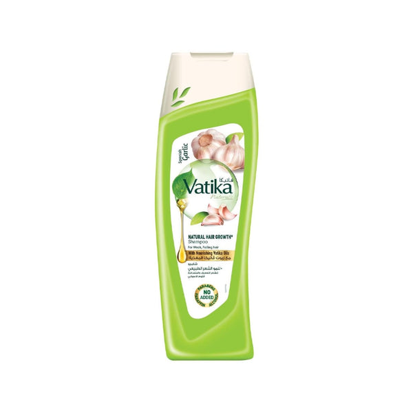 Vatika Spanish Garlic Shampoo for Natural Hair Care, Nourishing Formula, 200ml
