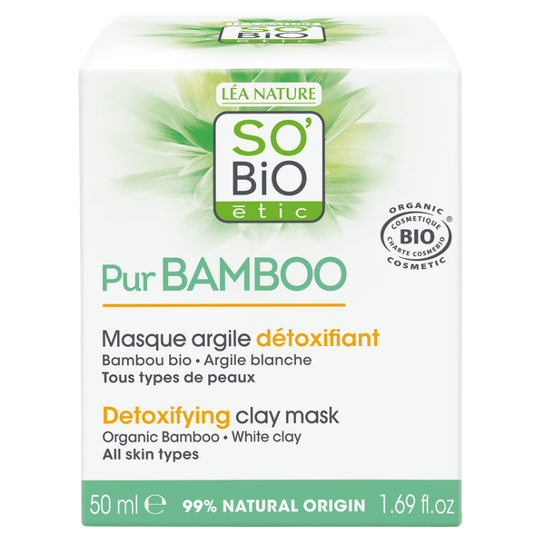 SO'BiO etic Organic Bamboo Detoxifying Clay Face Mask