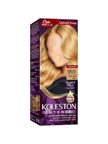 Koleston Hair Dye Light Blonde 309/0 Permanent Color Cream Kit with Argan Oil