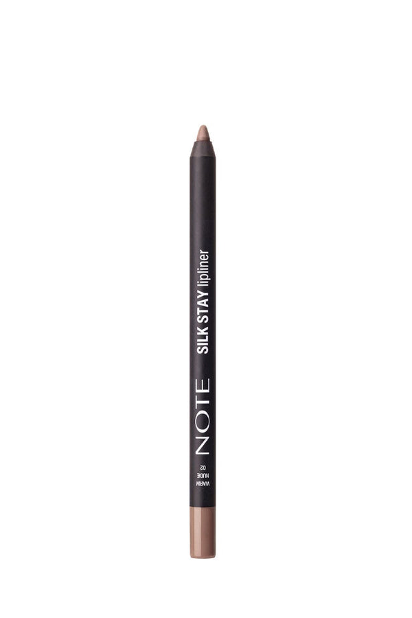 NOTE Silk Stay Lipliner Gel Pen Waterproof Semi-Matte Warm Nude 02, 1.2 g