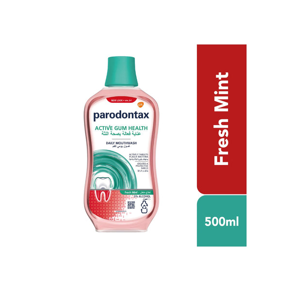 Parodontax Gum Care Mouthwash Mint Fresh Fluoride 500 ml