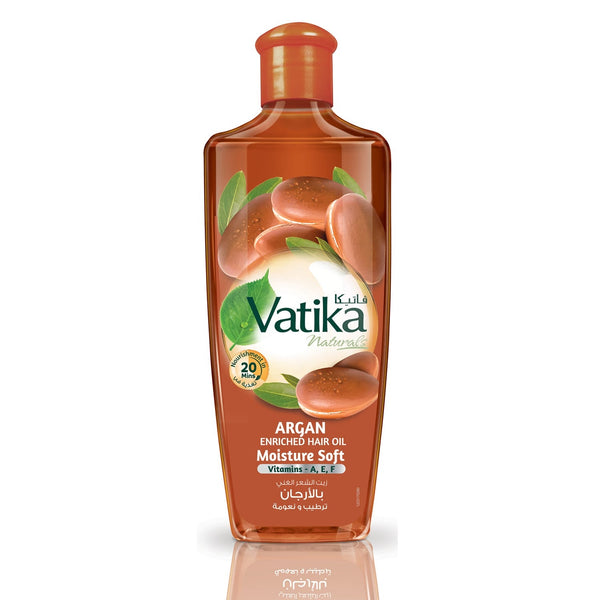 Dabur Vatika Argan Enriched Hair Oil Liquid Formula Vitamins A, E & F 200 ml