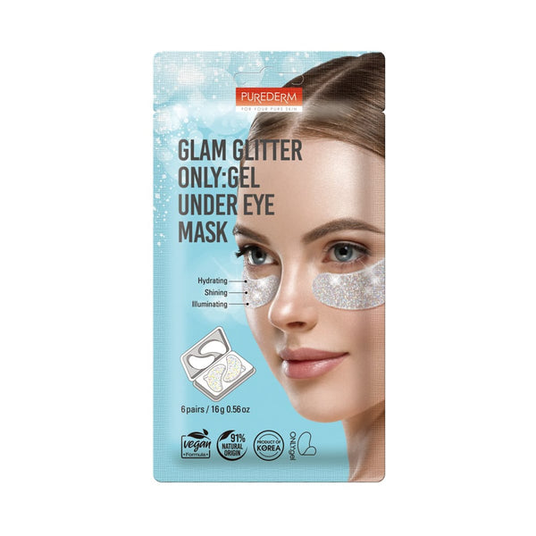 PUREDERM Under-Eye Gel Masks with Aloe Vera, 6 x 16 g