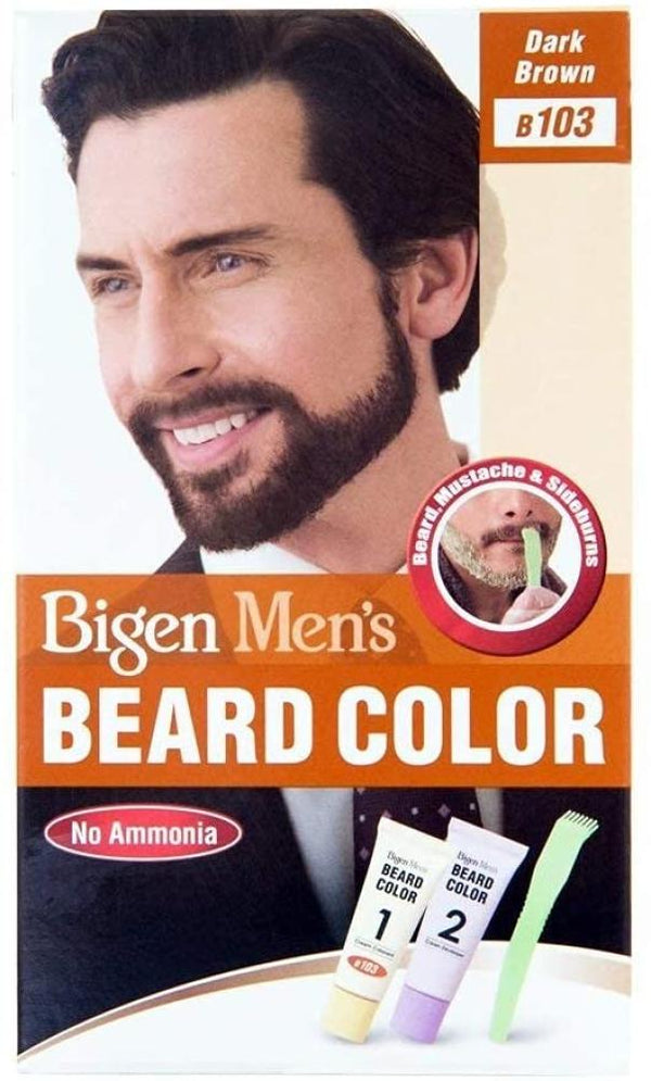 Bigen Beard Color Dark Brown Beard Dye, Gray Coverage