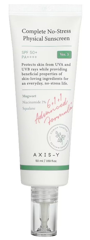 Axis Y Complete No Stress Physical Sunscreen V3 Lightweight Face Sunscreen 50ml