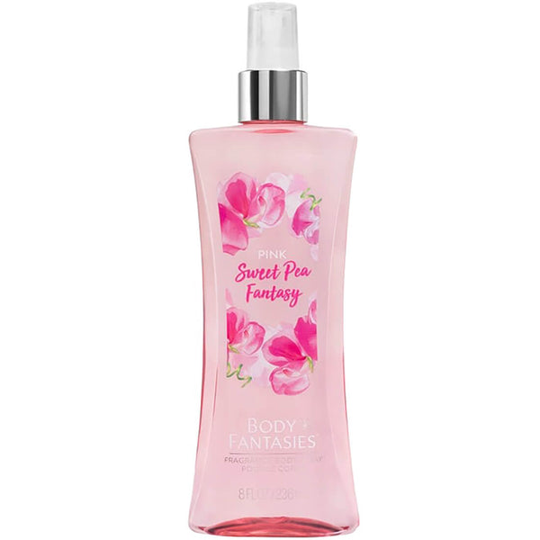 Body Fantasies Pink Sweet Pea Body Mist Spray Floral Fragrance 236 ml