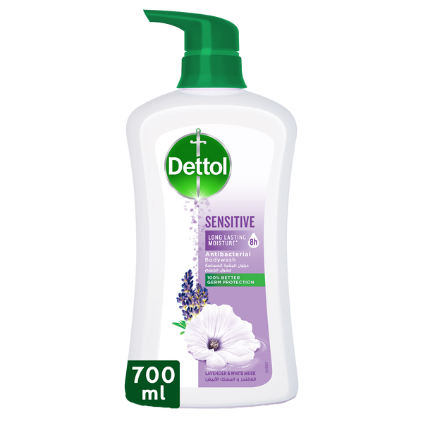 Dettol Sensitive Shower Gel Body Wash Lavender White Musk 700ml