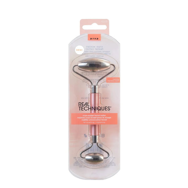 Real Techniques Cryo Sculpt Facial Roller Cooling Stainless Steel Face Roller
