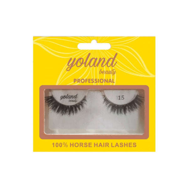 Yolande Beauty Natural Hair False Eyelashes No. 15 Reusable