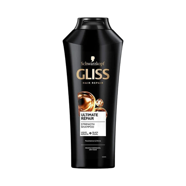 Gliss Ultimate Repair Strength Shampoo Liquid Keratin Black Pearl 400 ml