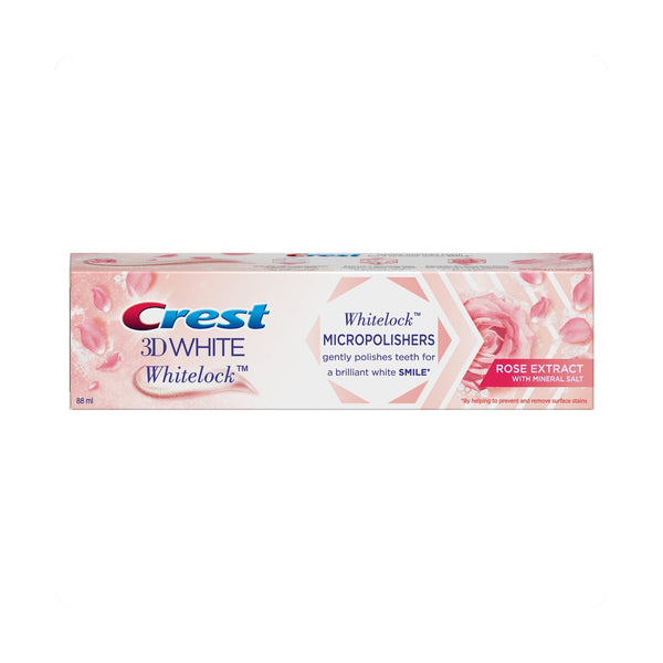 Crest 3D White Lock Toothpaste, Rose Extract, Mineral Salt