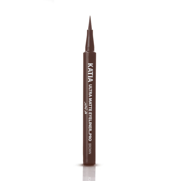 Katia Matte Liquid Eyeliner Pro Pen, Easy-Glide Brown