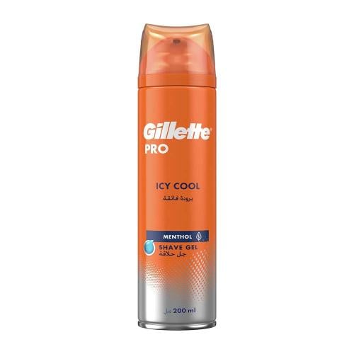 Gillette Pro Ice Cool Menthol Shaving Gel Sensitive Skin Aloe Vera 200 ml