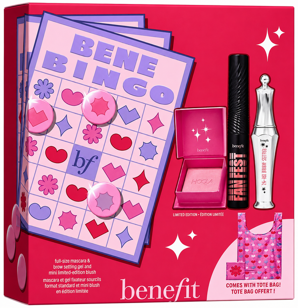 Benefit Bene Bingo Limited Edition Makeup Set with Tote Bag, Blush Mascara Brow Gel