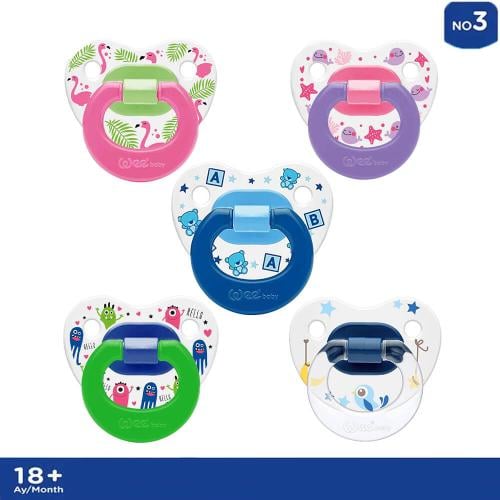 Wee Baby Orthodontic Silicone Pacifier, Wee Air System, Assorted Shape, 18+ Months, 1 Piece