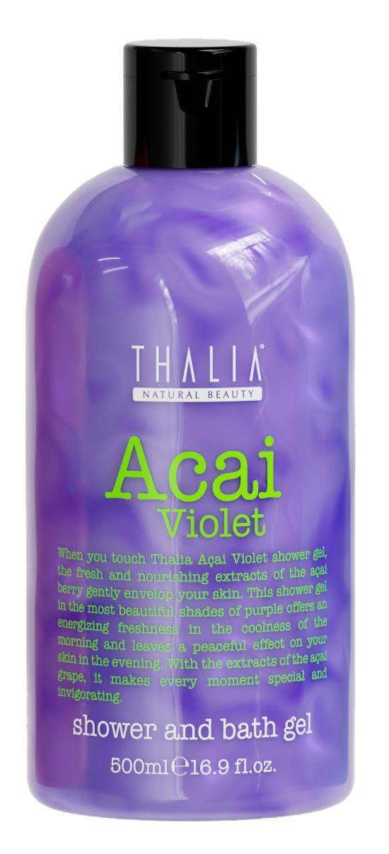 Thalia Acai Violet Shower Gel Gel Formula Acai Berry Extract 500 ml