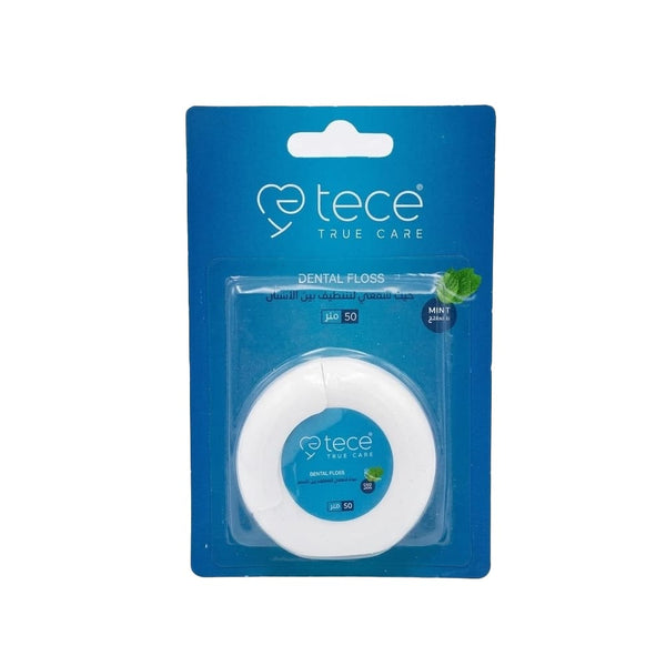 Tece Waxed Interdental Dental Floss with Mint Flavour, 50 Metres