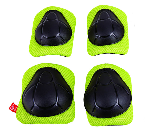 Hape Adventurer Knee and Elbow Pads Adjustable EVA Foam Yellow Green