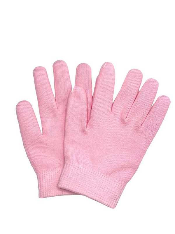 Spa System Pink Moisturizing Gel Hand Gloves, Washable Reusable