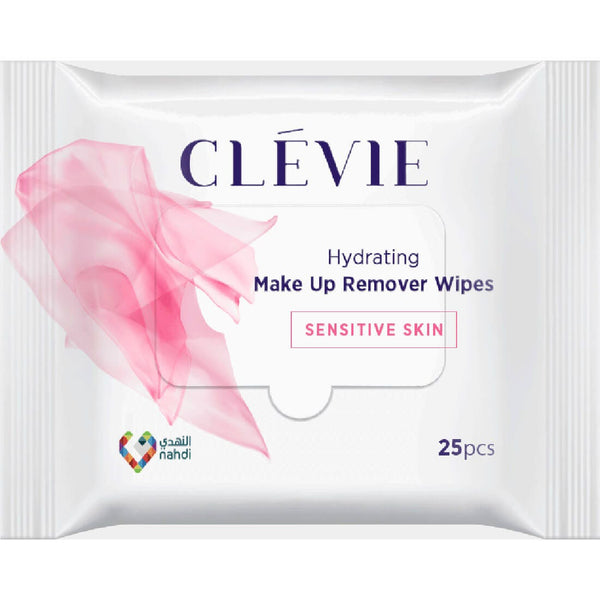 Clevie Makeup Remover Wipes Sensitive Skin Paraben-Free 25 Pieces