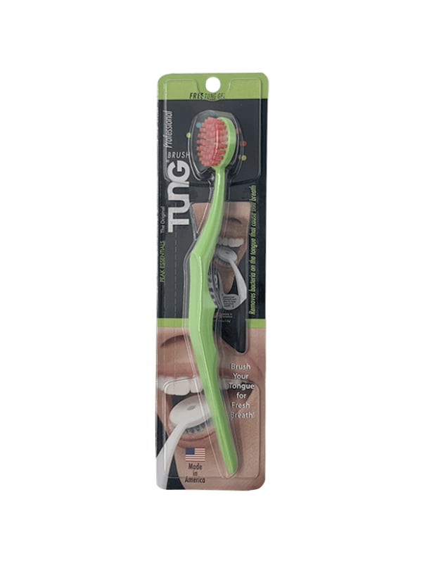 Tung Tongue Cleaner Brush Soft Fibers Ergonomic Design Random Color