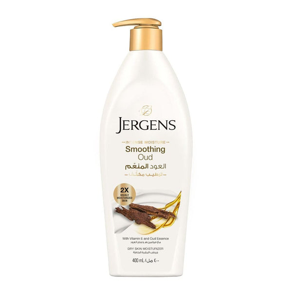 Jergens Smoothing Oud Dry Skin Moisturizer Lotion Agarwood Extract Silk Proteins 400 ml