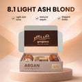 ARGAN COLORING OIL Hair Coloring Kit Cream Permanent Formula Light Ash Blond 8.1, 75 ml