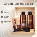 ARGAN COLORING OIL Hair Coloring Kit Cream Permanent Formula Light Ash Blond 8.1, 75 ml