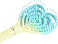 Glitters Heart Italian Design Hairbrush Flexible Bristles All Hair Types HBG228