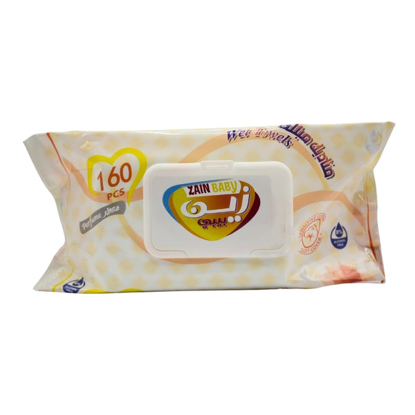 Zain Baby Unscented Baby Wipes, Fragrance-Free Moisturizing Formula, 160 Wipes